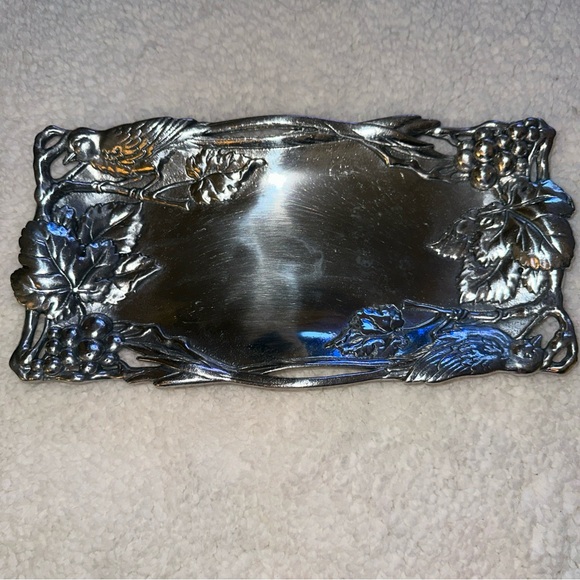 Arthur Court Silver Tray with Embossed Design - Picture 5 of 10